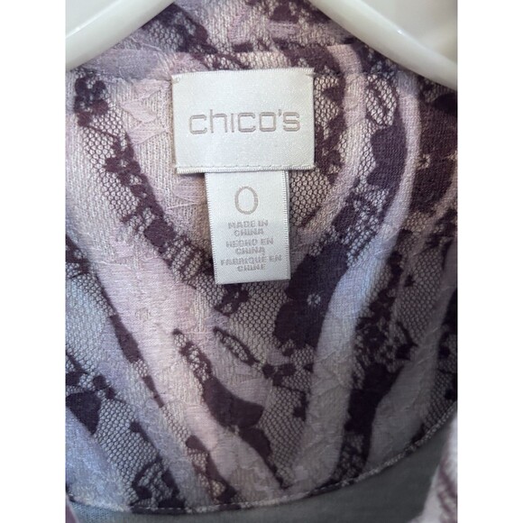 Chico's Women Size 0 Brown Zebra Print Cardigan Jacket - Picture 2 of 8